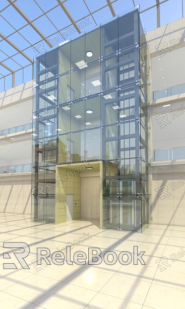 modern elevator mall glass curtain elevator model