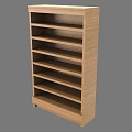 Wooden Vertical Display Shelf With Multiple Shelves For Retail Product