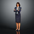 Portrait Of Confident Female Uniformed Officer Standing With Crossed Arms As Subject