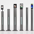 Public Facilities Face Recognition Access Control Devices With Screen And Indicator Lights 3d model