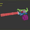 Modern Browning Machine Gun Browning Gatling White 3d model