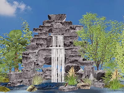 Plant Stone Plant Landscape 3d model
