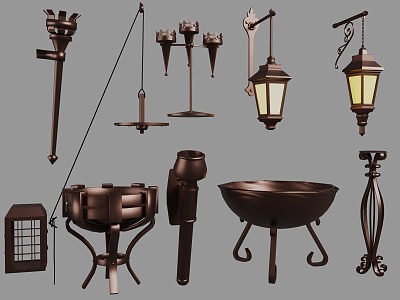 European style wall lamp street lamp combination European style wall lamp courtyard wall lamp outdoor wall lamp wall lamp post lamp solar lamp street lamp model