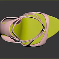 Pink Strappy High Heels With Purple Heel And Yellow Sole Modern Style