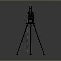 Browning Machine Gun Browning Gatling White Machine Gun Machine Gun Bullet Military 3d model