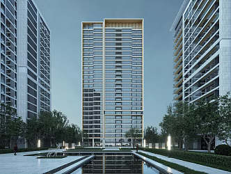 High-rise residential buildings in modern residential areas 3d model