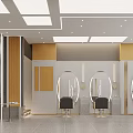 Modern Luxury Beauty Hair Salon Interior Design With Professional Styling Chairs And Elegant Lighted Mirrors