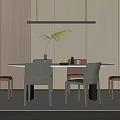 Modern Dining Table Chair Combination Dining Table Chair 3d model