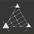 Sturdy Metal Truss Structure With Cross Metal Bars And Base Supports