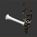 3D Fantasy Character Model Featuring Sword Bracelets Belt And Rings Gear