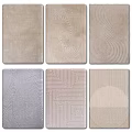 Square Rugs Featuring Various Modern Patterns and Textures for Home Decor 3d model