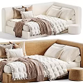 Cozy Modern Upholstered Kids Bed With Delicate Ruffle Bedding And Multiple Optional Colors