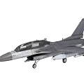 Modern Gray Fighter Jet With Cockpit Landing Gear And Mounted Weapons