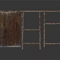 Industrial Metal Frame Structure With Sloped Sheet And Support Beams