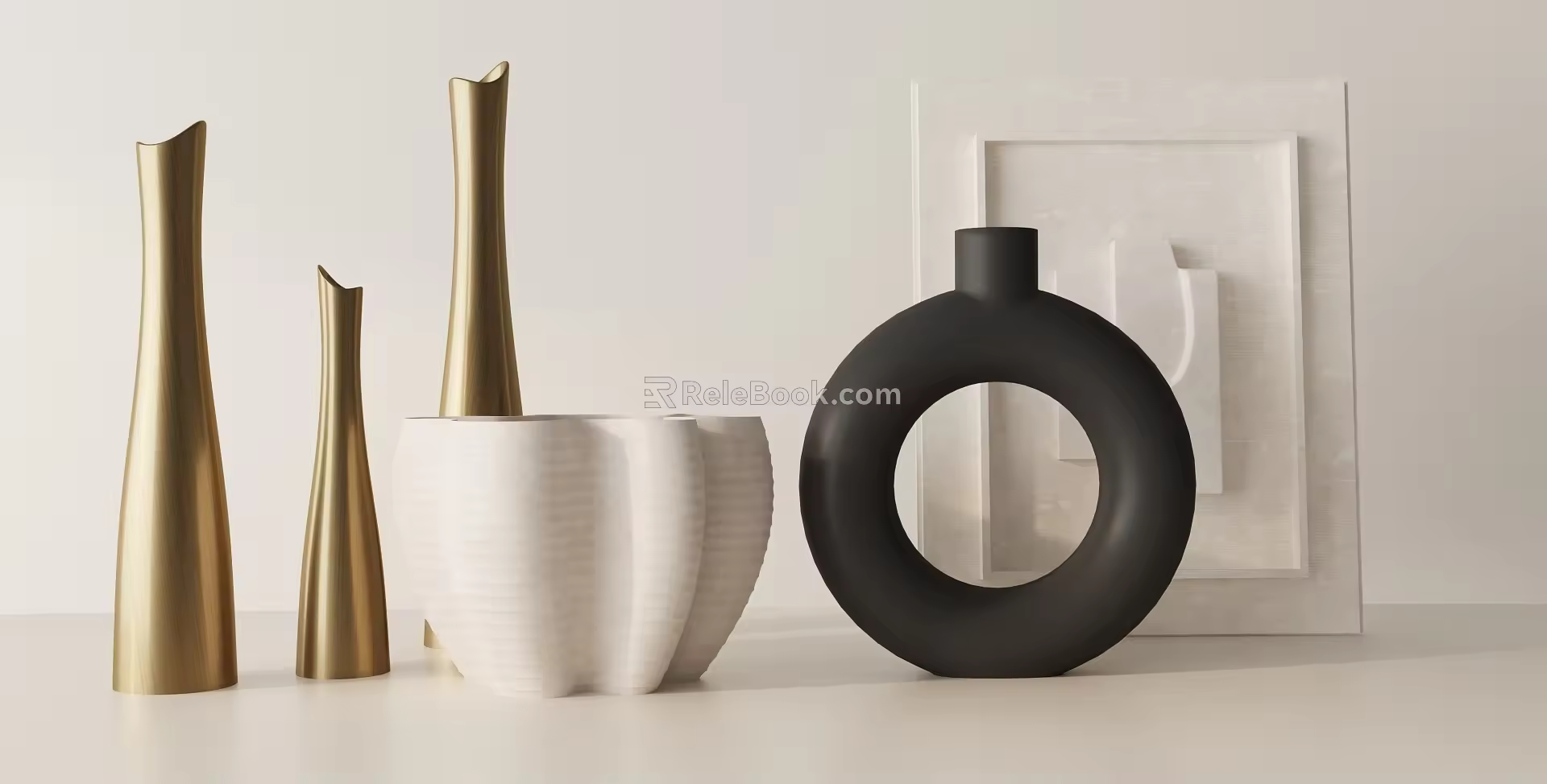 Modern ornaments combination 3d model