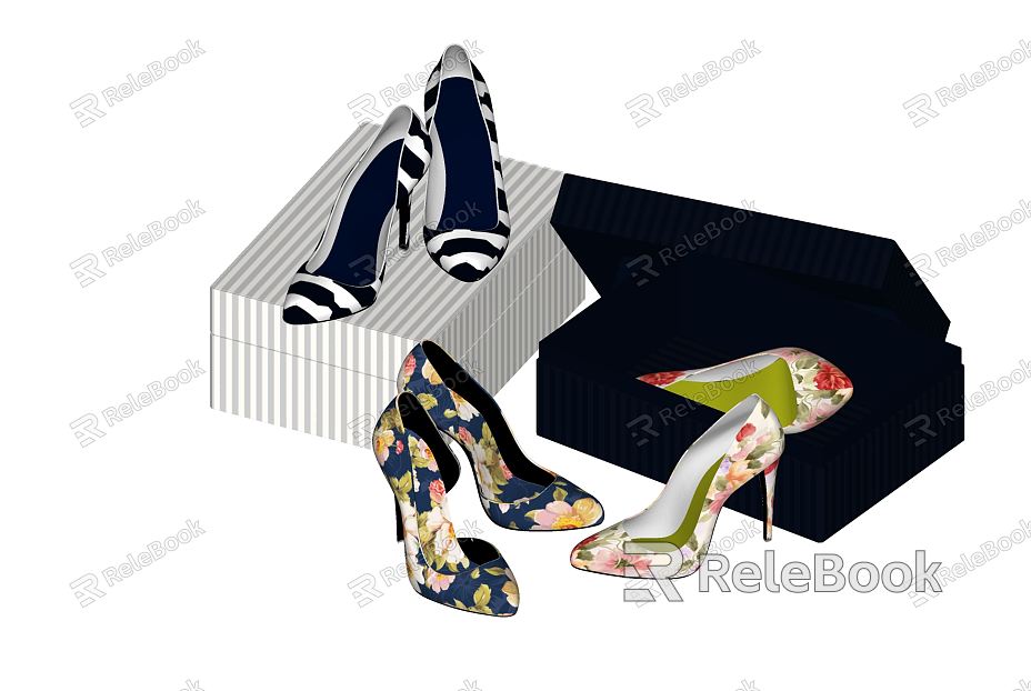 Modern high-heeled shoes model