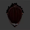 3D Head Sculpture With Braided Hair Decorative Headband And Dangling Earrings