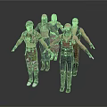 Men In Tactical Combat Outfits With Different Armor And Gear Designs
