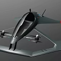 Advanced Futuristic Flying Car With Aerodynamic Body And Rotor System Design