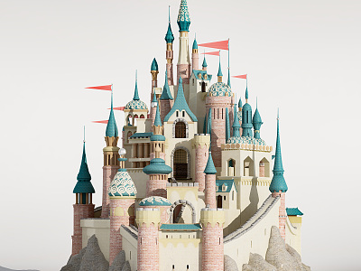 European-style castle model