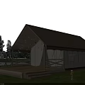 Spacious Luxury Glamping Tent With Wooden Deck And Hanging Decorative Lights In Beautiful Natural Campsite