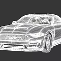 Gray Sports Muscle Car With SPOILT Logo Front Grille And Black Alloy Wheels
