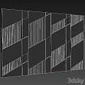 Black Gold Modern Geometric Striped Textured Panel Wall Decor