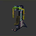 Home Fitness Equipment Seated Chest Press Machine With Black Yellow Frame And Adjustable Seat