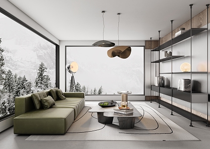 Modern Minotti living room 3d model