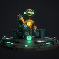 modern robot simulation robot 3d model
