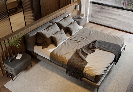 Minotti Milotti Double Bed 3d model