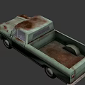 Vintage Rusted Light Green Old Truck With Classic Weathered Exterior
