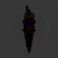 Brown Horse With Red Saddle And Blue Blanket Walking In Motion
