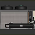 Efficient Industrial Chiller Unit with Dual Fans Heat Exchanger Compressor and Control Panel