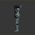 Detailed Futuristic Armored Suit 3D Model With Metallic Plating And Mechanical Joints