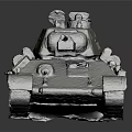 Realistic 3D Military Tank Model With Tracks Gun Barrel And Turret