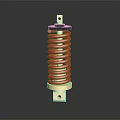 Red Coil Shock Absorber with Golden Top and Bottom Connectors as Professional Hardware Tool