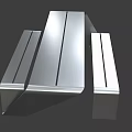 Modern Outdoor Chair With Sleek Metal Construction And Smooth Surface Finish