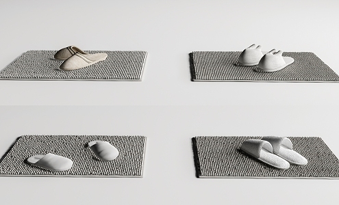 Modern Slippers Bathroom Slippers Combination 3d model