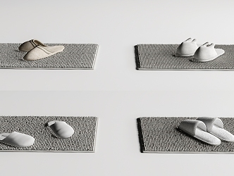 Modern Slippers Bathroom Slippers Combination 3d model