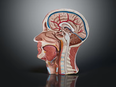 Medical Device Human Head Anatomical Model with Brain Structure for Educational Use 3d model
