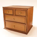 Classic Wooden Sideboard With Solid Wood Construction And Drawer Storage 3d model