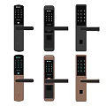 Modern door handle fingerprint lock password lock door handle 3d model