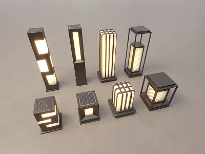 Landscape lights outdoor lights lawn lights lawn lights garden floor lights garden lights creative landscape lights 3d model