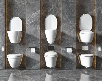 Modern toilet seat 3d model