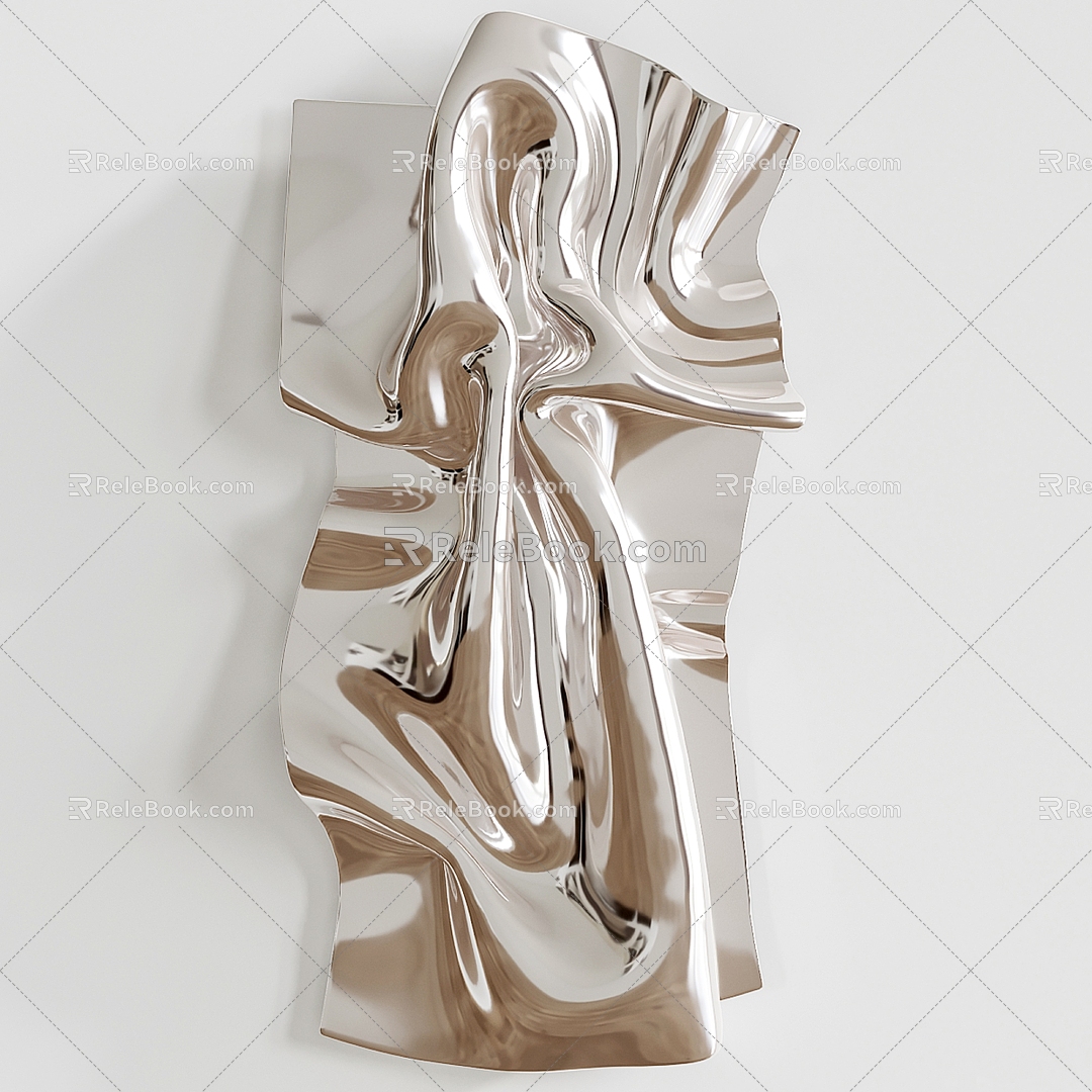 Art abstract wall decoration pendant 3d model