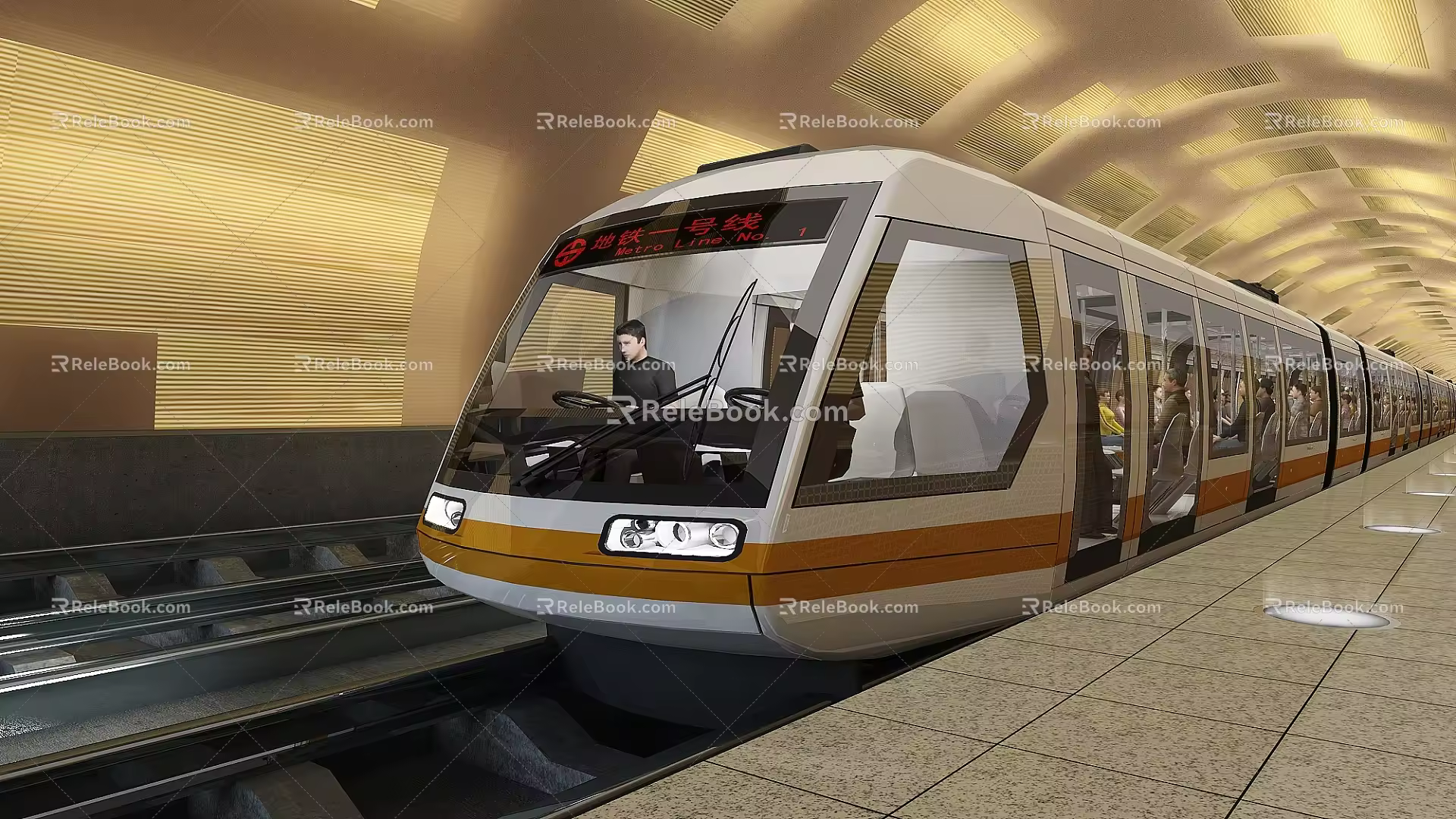 Modern Subway Station Subway Entry 3d model
