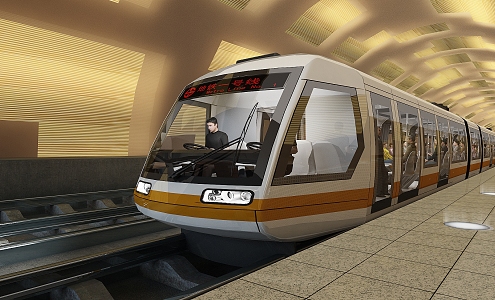 Modern Subway Station Subway Entry 3d model