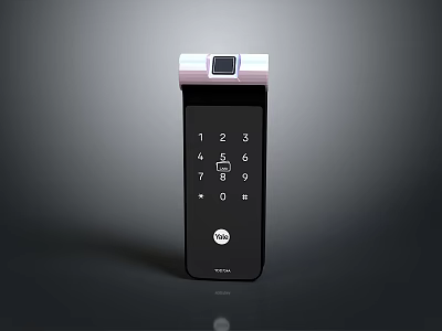 Smart card door lock smart lock smart door lock digital lock digital door lock security door lock password lock 3d model