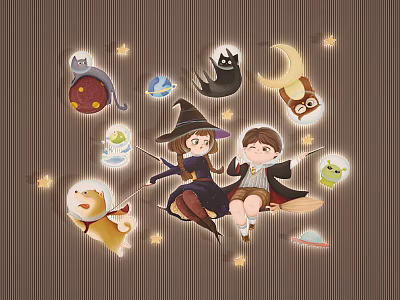 Modern Wall Decorations Magician Cartoon Wall Decorations 3d model